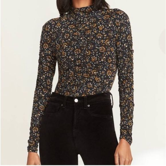 Veronica Beard Long Sleeve FRESNO TURTLENECK - BLACK MULTI Medium - Picture 1 of 14